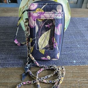 Vera Bradley Floral Crossbody Bag - Navy and Pink